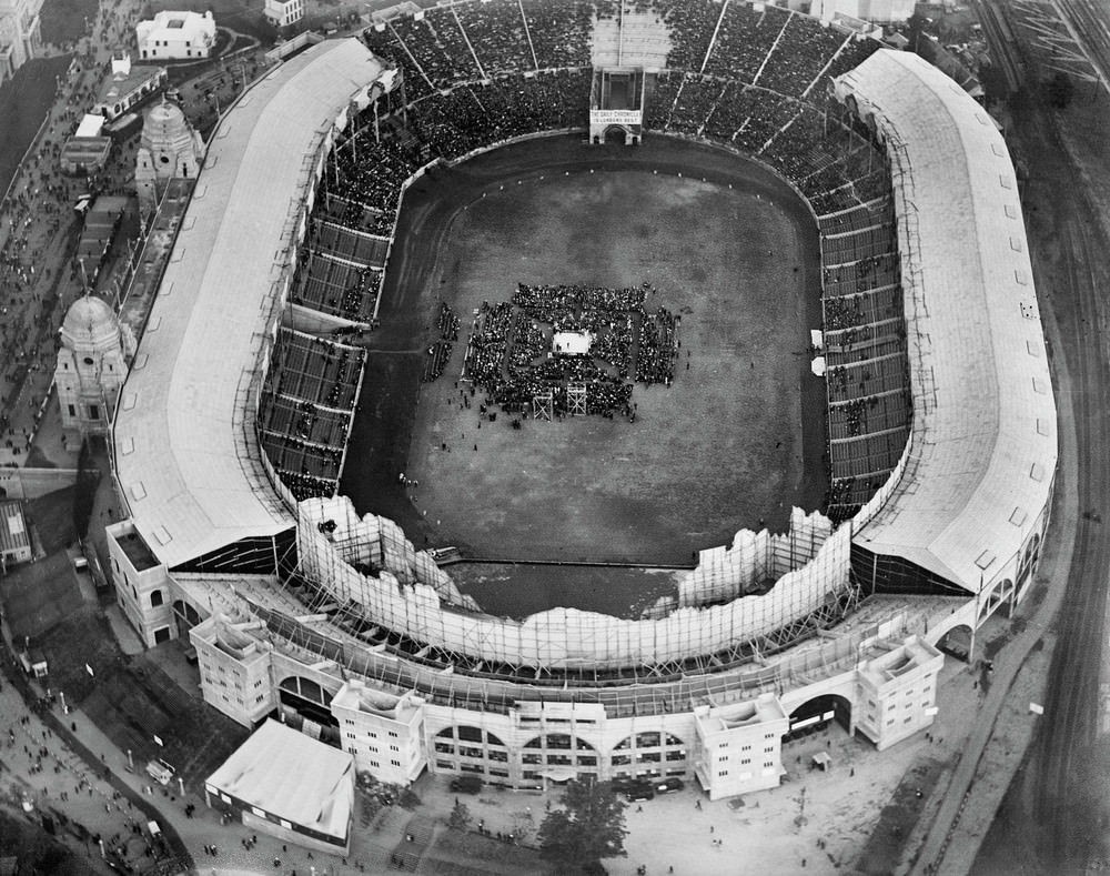 Wembley Park, Boxing Match between Tommy Gibbons and Jack Bloomfield, 1924.