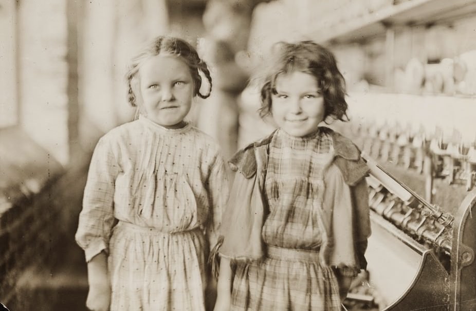 Two of the "helpers" in the Tifton Cotton Mill, Tifton, Ga. They work regularly. 1909.