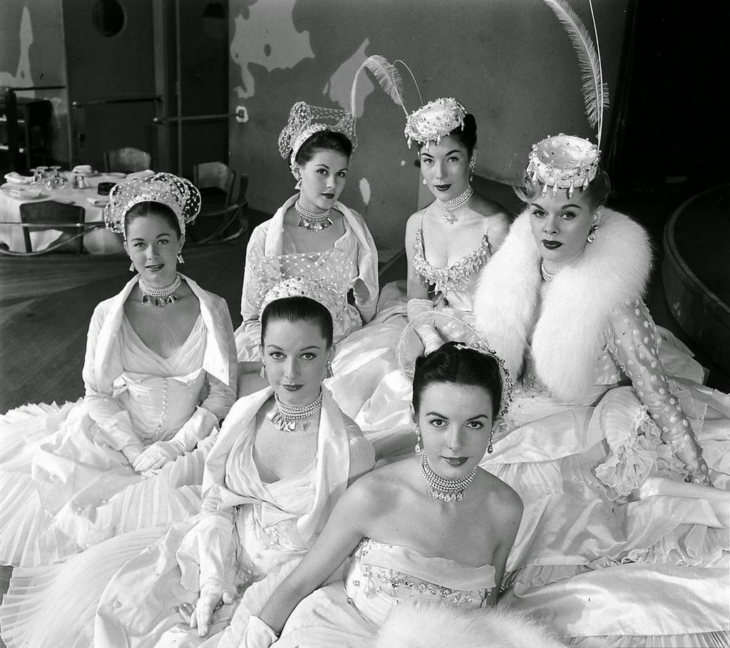Riviera chorus girls, Las Vegas, 1952.