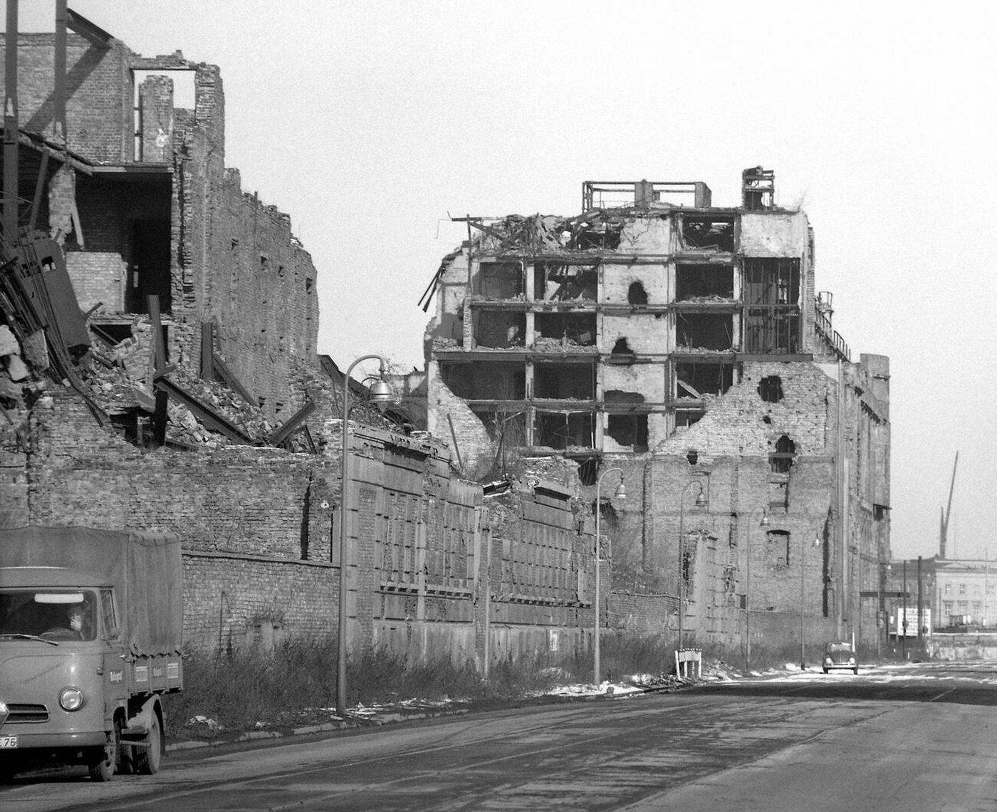 Ruins at the Stresemannstrasse in Berlin, 1964.
