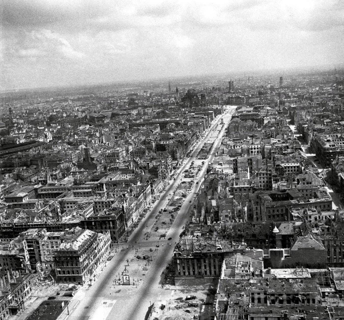 Ruins of Berlin at the end of World War Two, 1945.