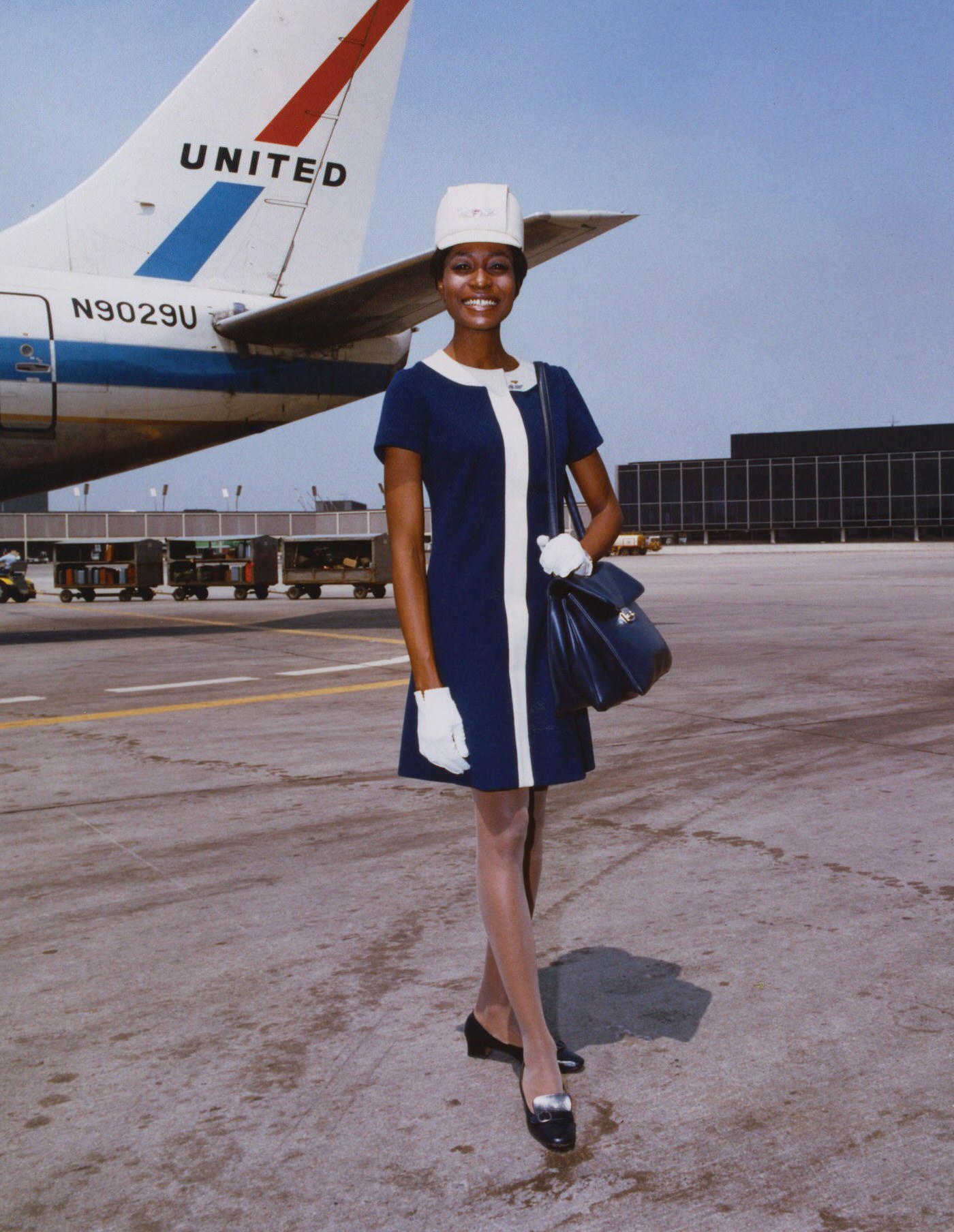 United Airlines uniforms by Jean Louis, 1968.