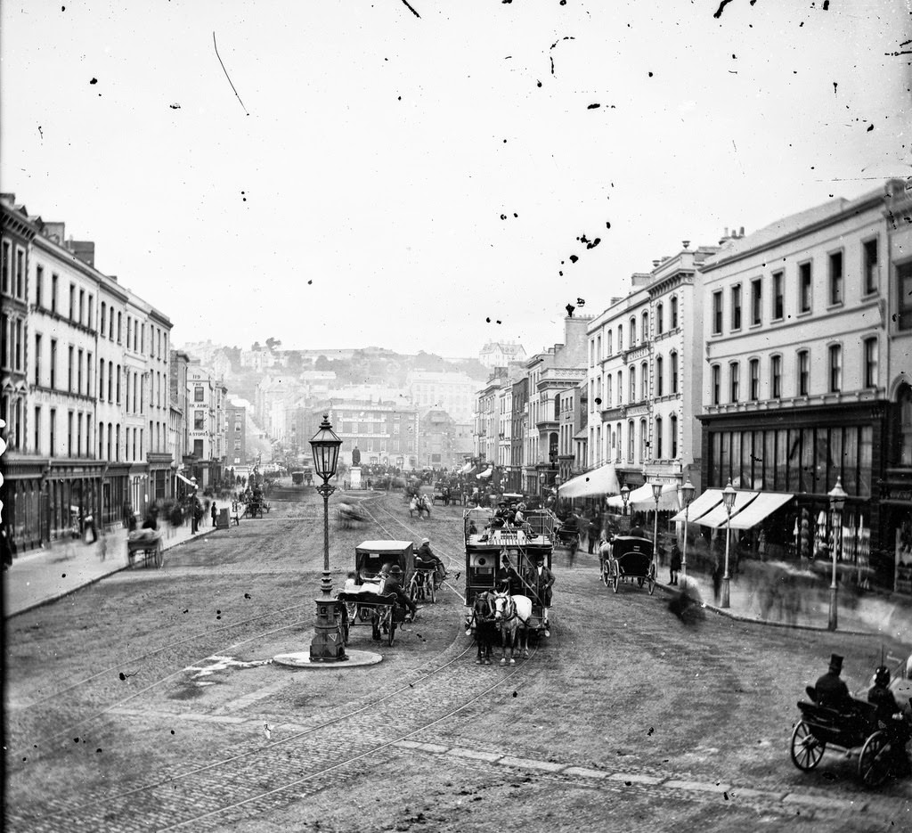 Horse-drawn tram, Patrick Street, Cork, 1880s
