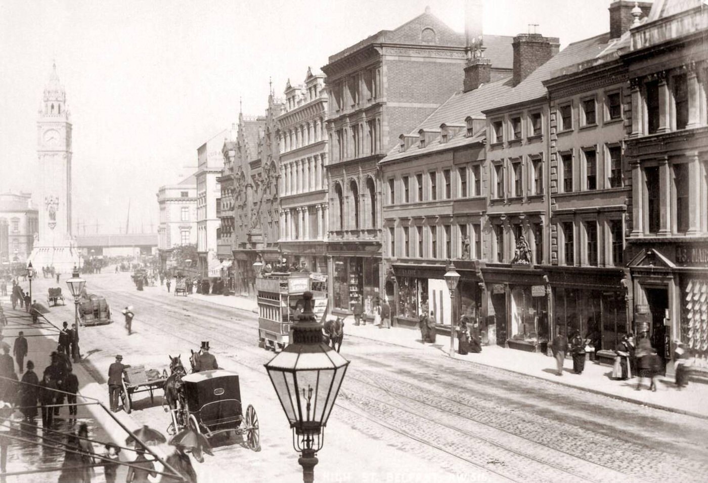 High Street, Belfast, Northern Ireland, 1890.