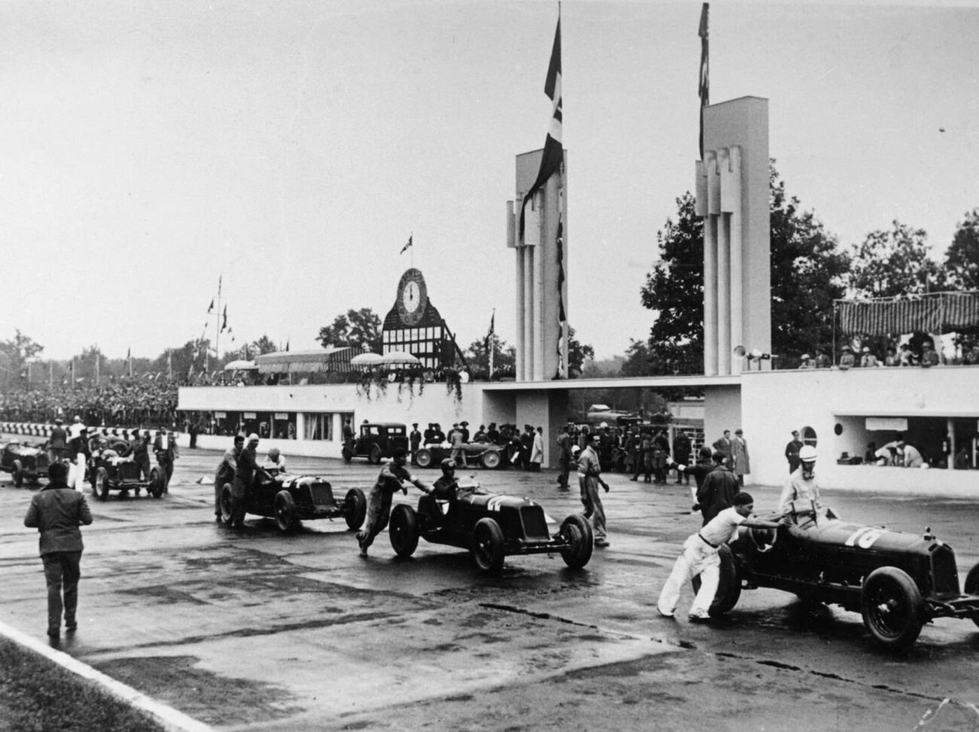 Parade at the Italian Grand Prix, Monza, 1933.