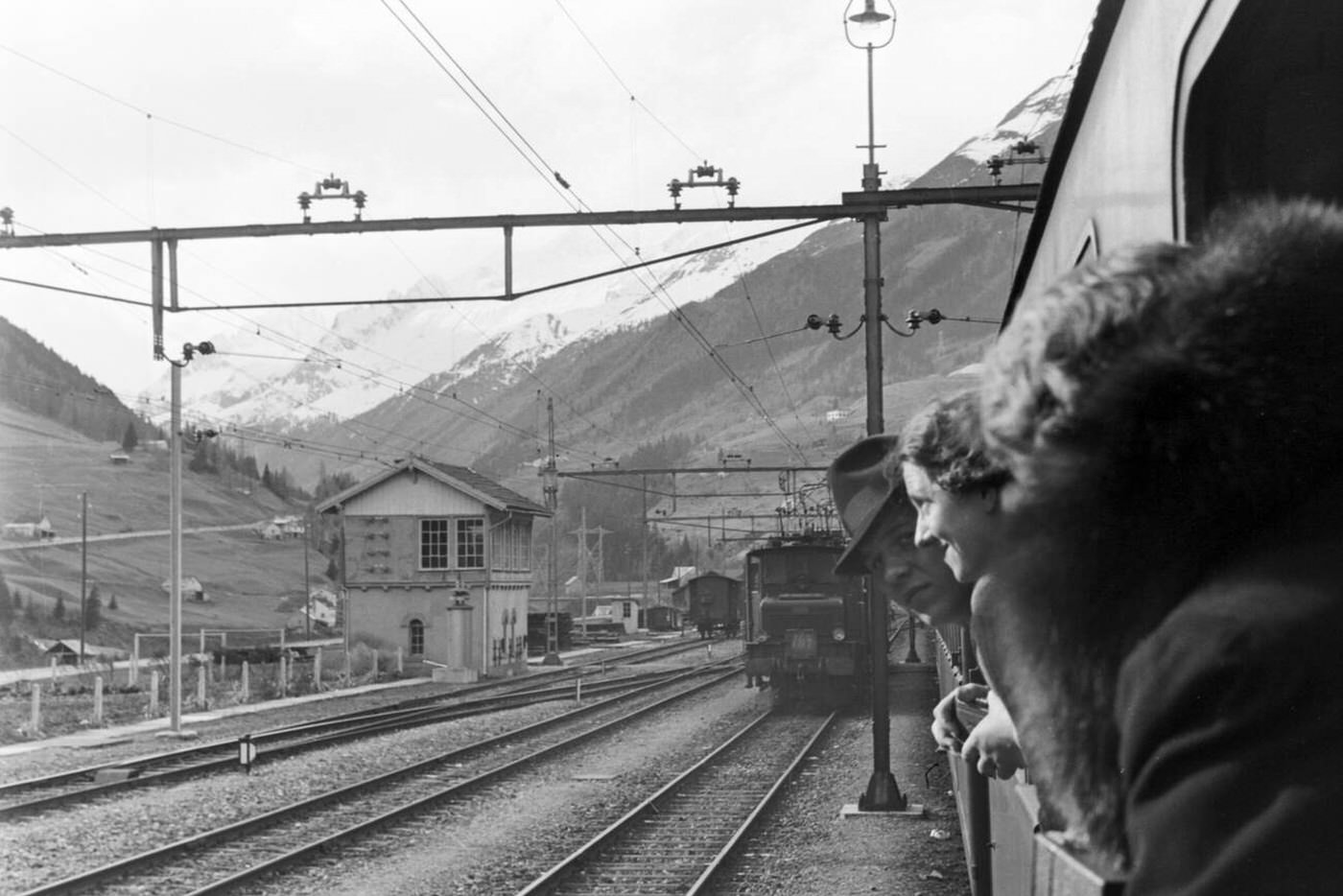 Train journey through Italy, 1930s.