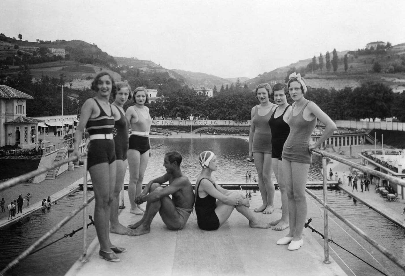Thermal baths, Acqui Terme, Italy, 1930s.