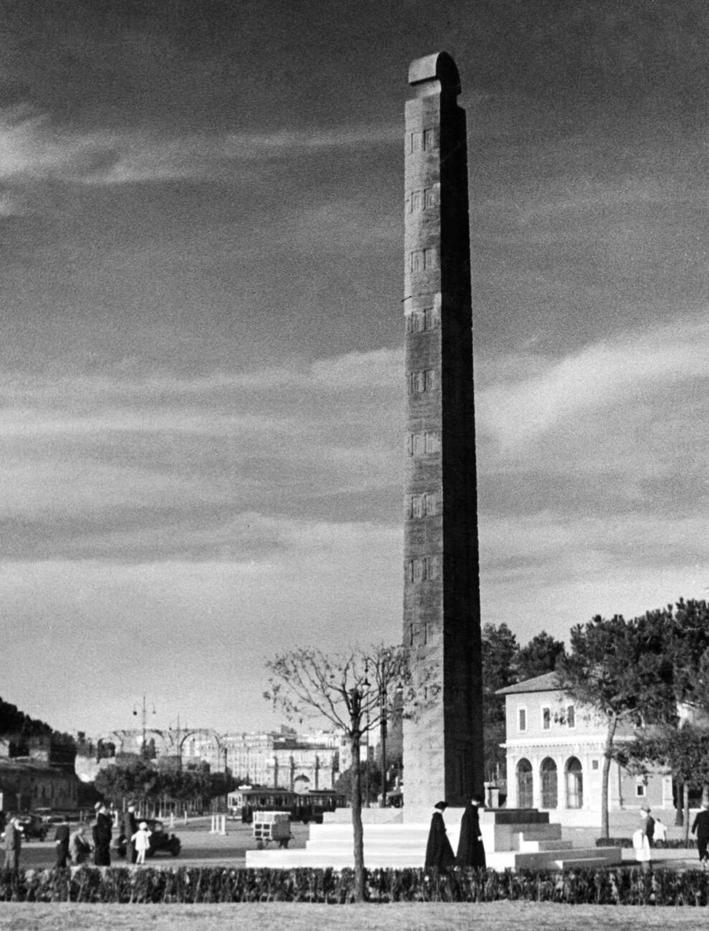 Stele of Axum, Piazza di Porta Capena, Rome, 1930s.
