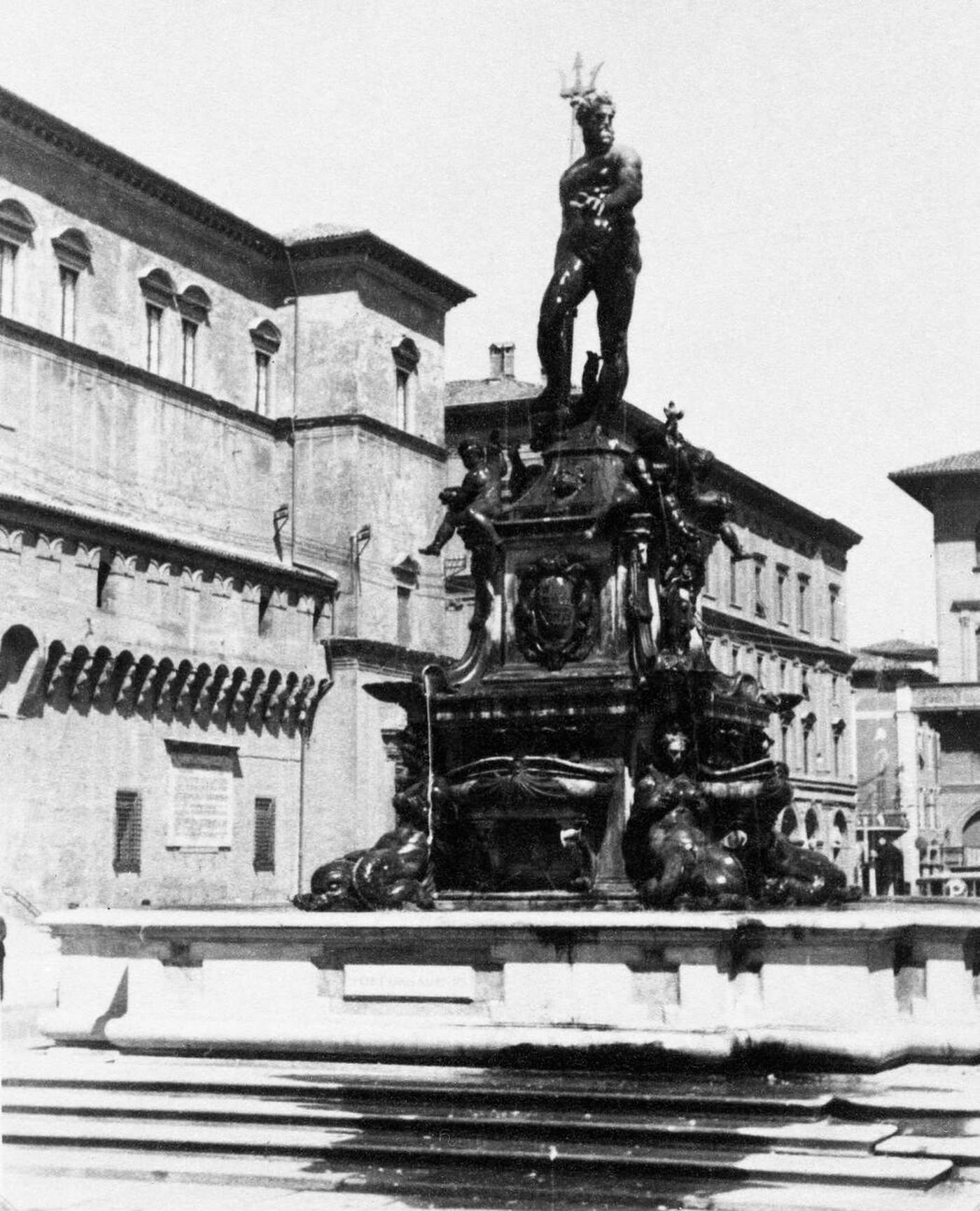 Statue in Bologna Italy, 1930s.