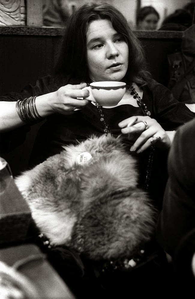 Joplin at Ratner's Restaurant after a Fillmore East Gig in New York City, 1968.