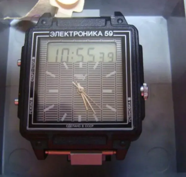 Elektronika 59 Soviet wrist watch, 1989.