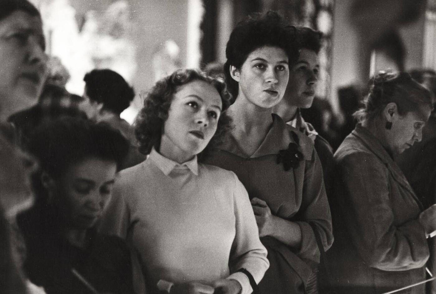 Fashion show in Moscow, 1956.