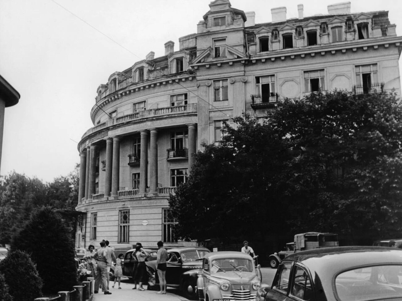 View of the headquarters of the Soviet-occupied part of Austria in Baden bei Wien, 1940s.