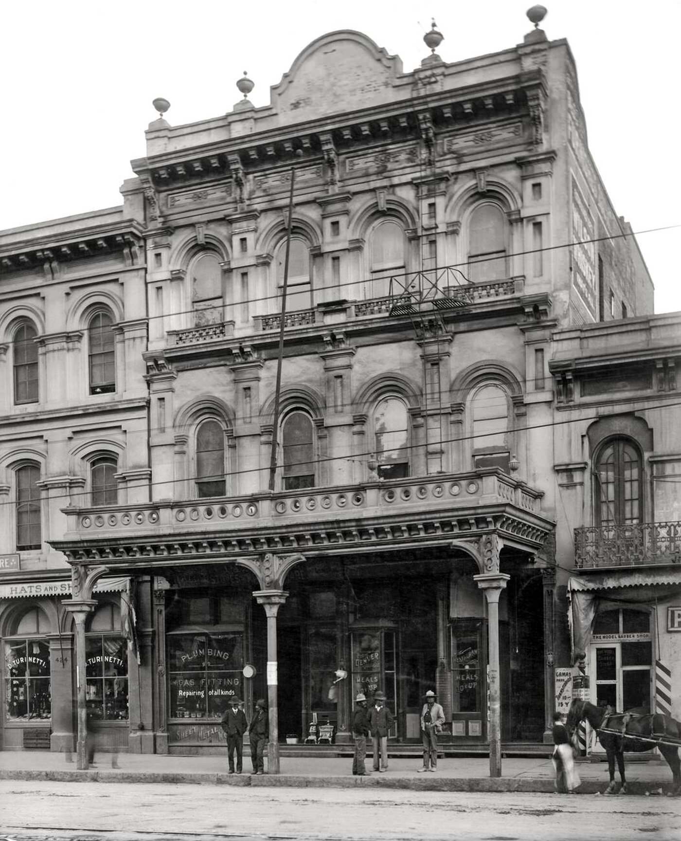 The first theater in Los Angeles, 1900.