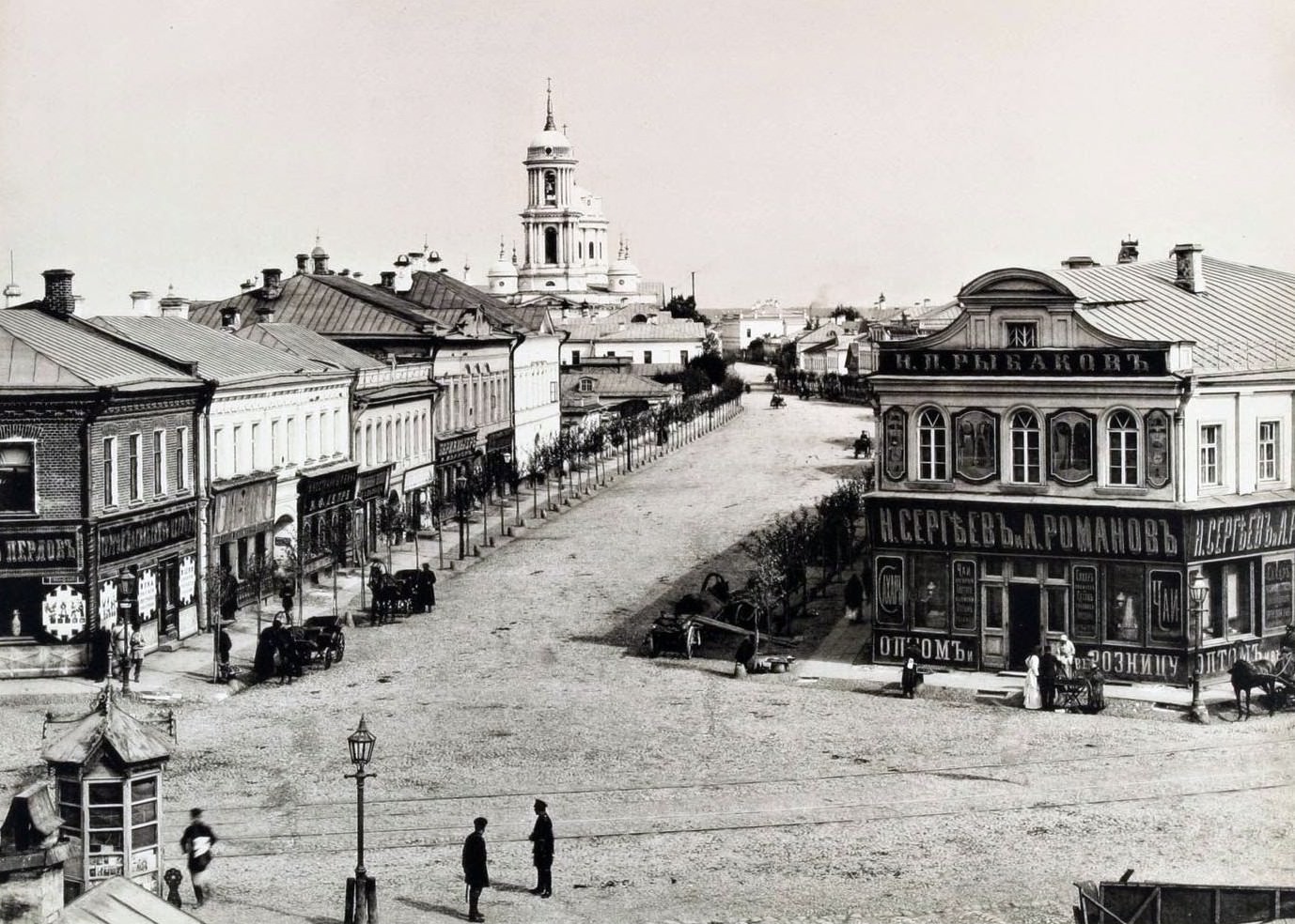 View of Bolshaya Alekseevskaya Street from Taganka, 1880s.