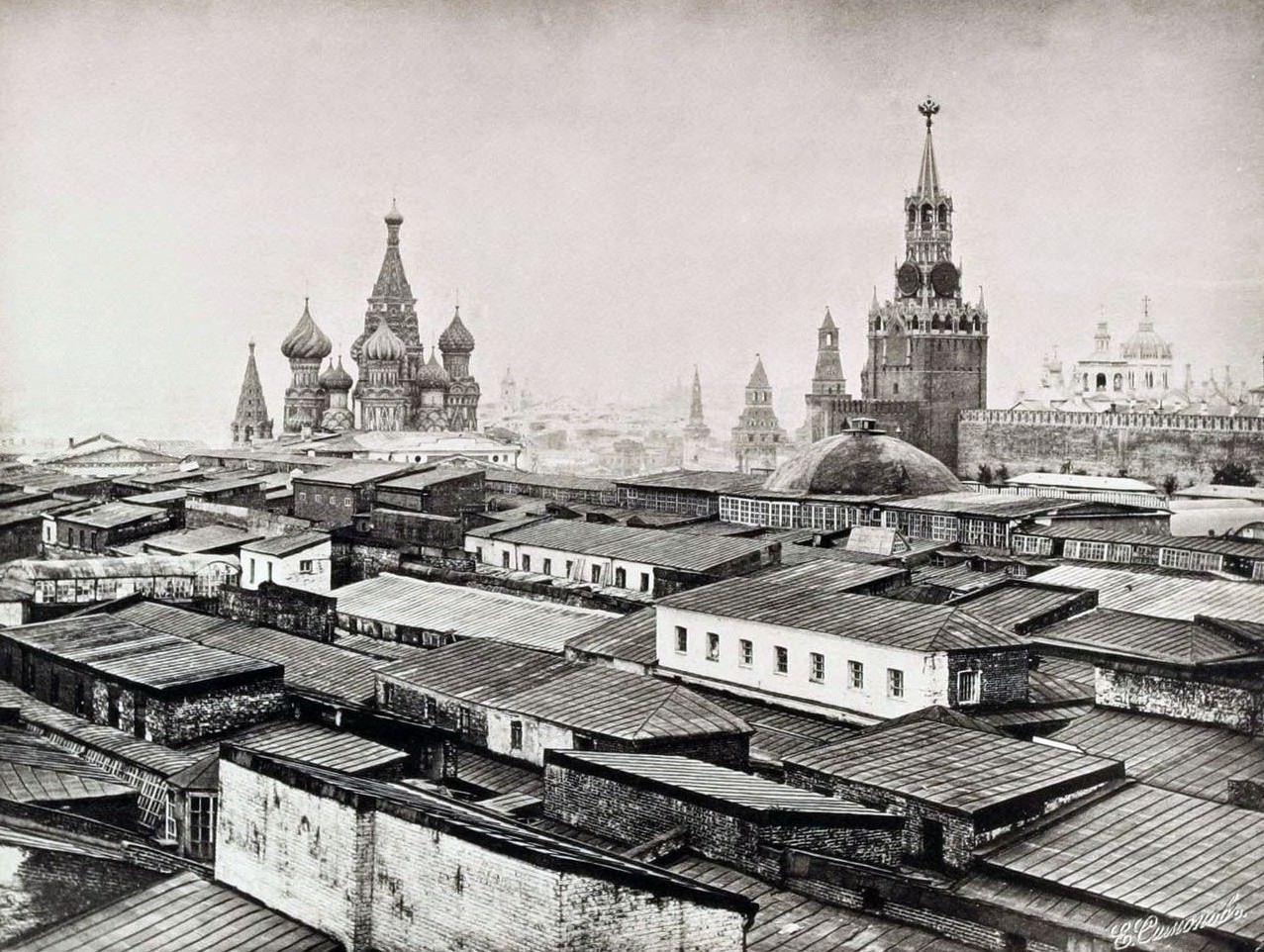 View from above from the back, 1880s.