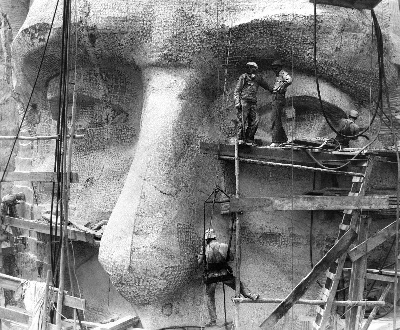 Washington's nose.