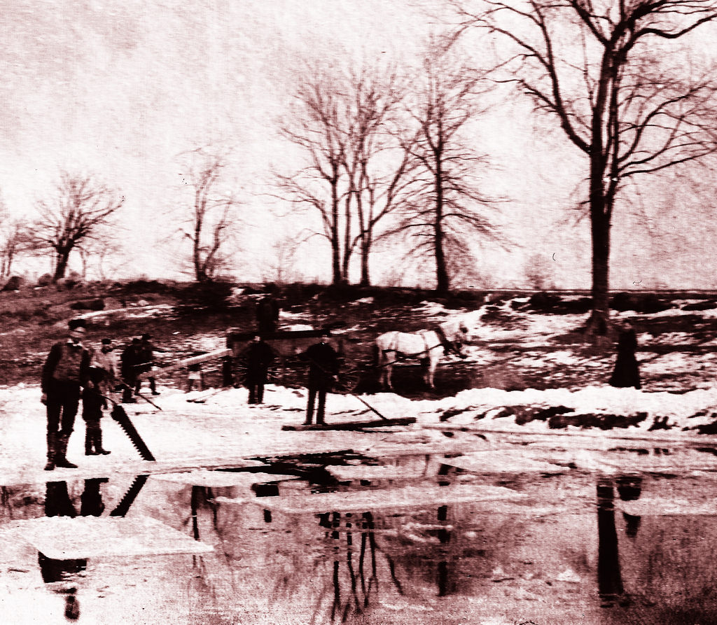 Cutting ice in the Bronx, ca. late 1890s