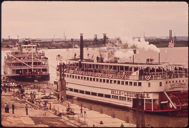 The "Belle Of Louisville" Docked At The "New" Louisville Waterfront On The Ohio River, May 1972