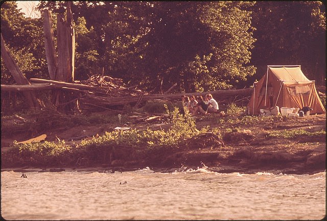 Camping Along The Ohio River, June 1972