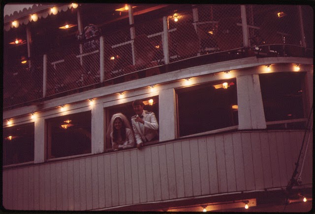 Bride And Groom At Wedding Reception On The "Belle Of Louisiana" Steamboat, May 1972