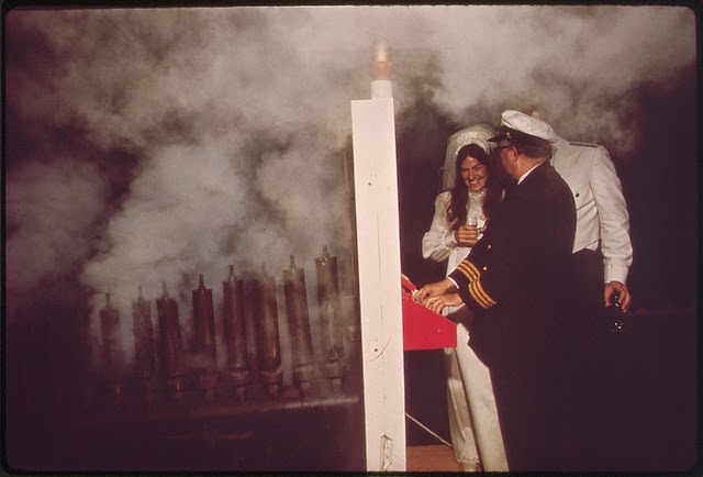 Wedding On The "Belle Of Louisiana." Paddlewheel Steamboat Is Owned By The City Of Louisville And Jefferson County, March 1972