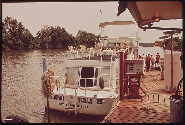 Yacht Is Refueled At Station On Ohio River, June 1972