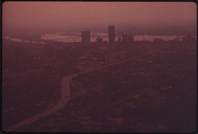 Smog Over Louisville And Ohio River, September 1972