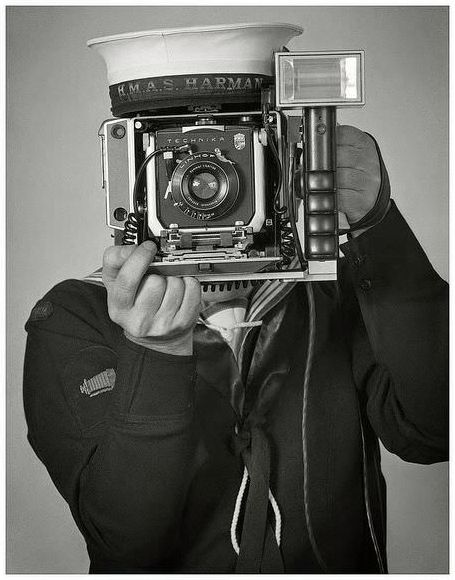 That Linhof Technica and I saw lots of photographic action, from Royalty to the lower decks, ships, tanks and aircraft, fair weather or foul. Taken while working for the Directorate of Public Relations, Canberra, in 1976.