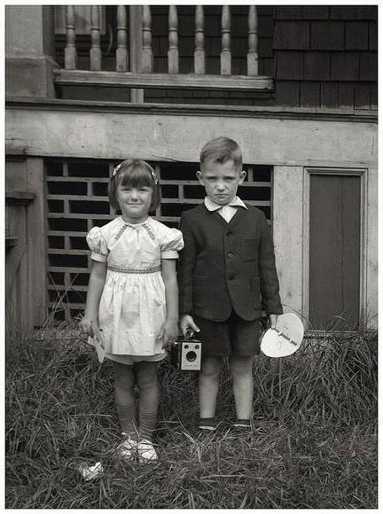 A serendipitous version of "American Gothic" taken in the early 1940's.