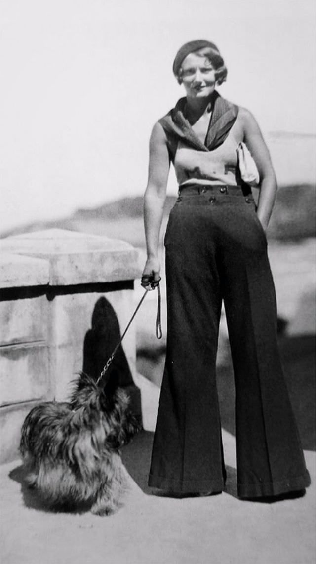 When Pants Went Glam: The Rise of Super High-Waist, Wide-Leg Trousers for Women in the 1930s