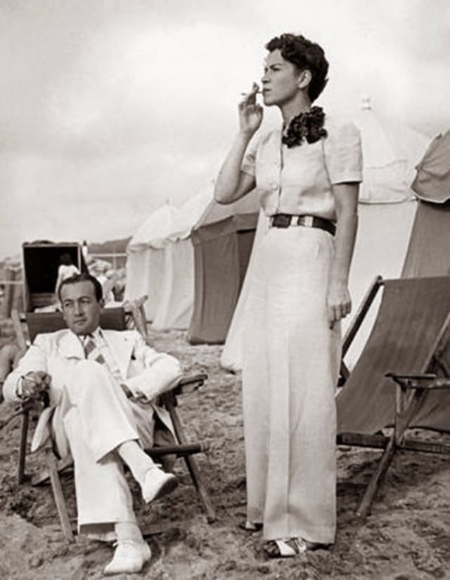 When Pants Went Glam: The Rise of Super High-Waist, Wide-Leg Trousers for Women in the 1930s