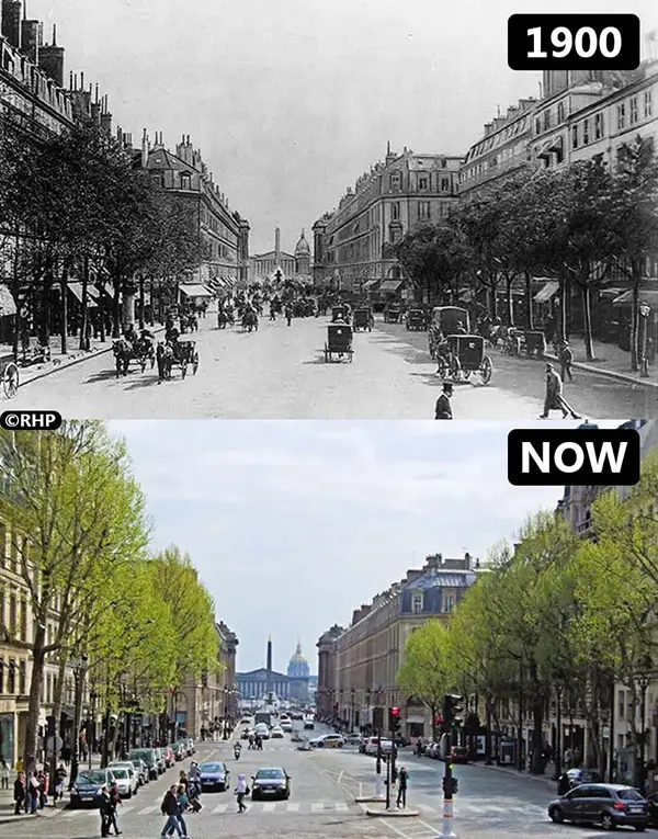 A boulevard in Paris, France.