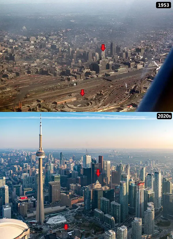 Toronto 1953 vs 2020s.