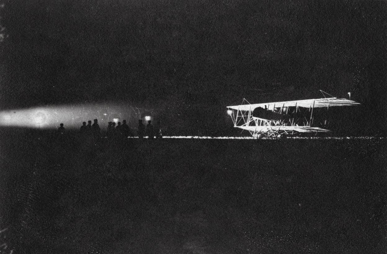 Night Flight at Le Bourget, France.