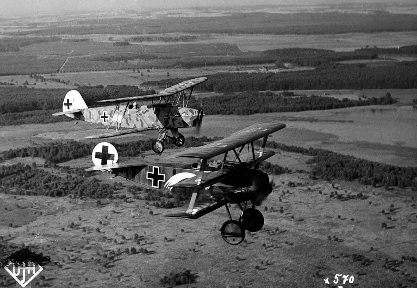 German fighters in the air, 1914-1918.