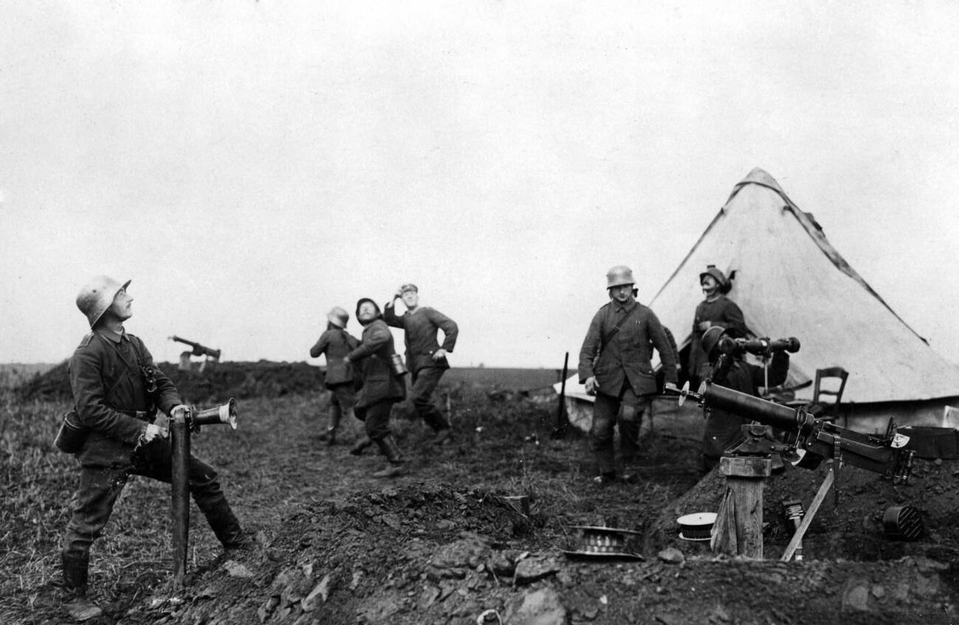 German Anti-aircraft warfare, 1918.