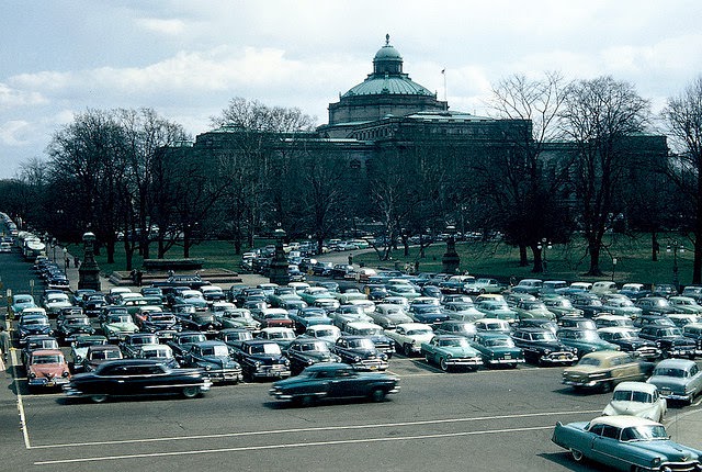 Library of Congress and Capitol parking lot from East Front of US Capitol