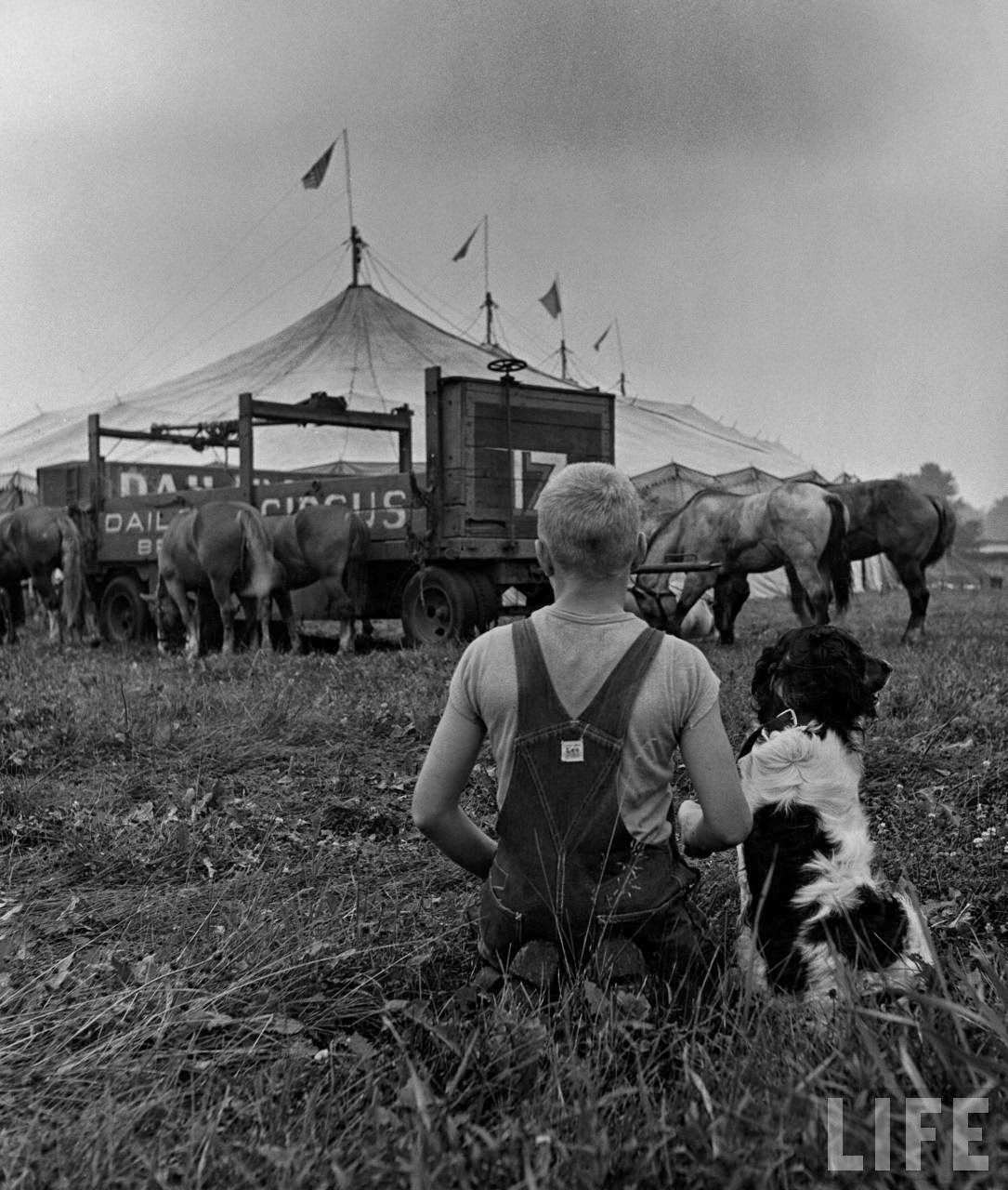 They go to Oskaloosa to see the circus come in.