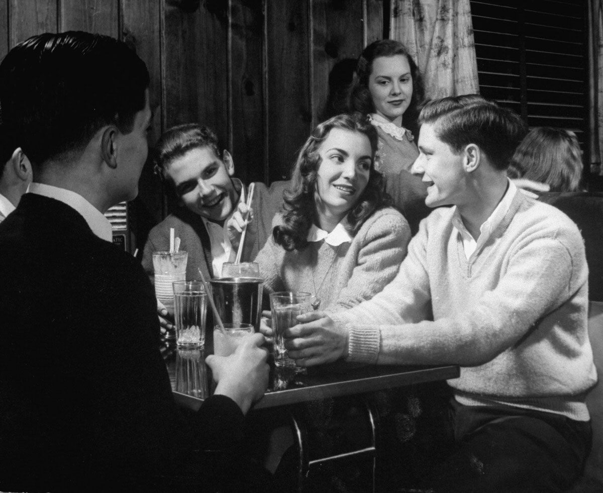 A "Sandwich Girl" is considered a real crumb among teenagers, 1940s