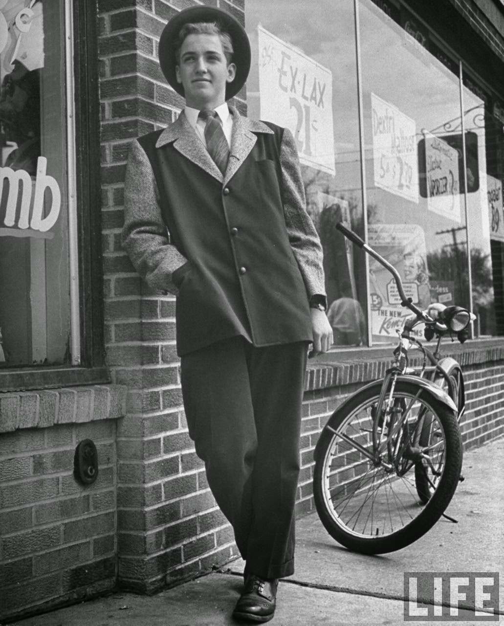 Teen-ager dressed up for a week night date.