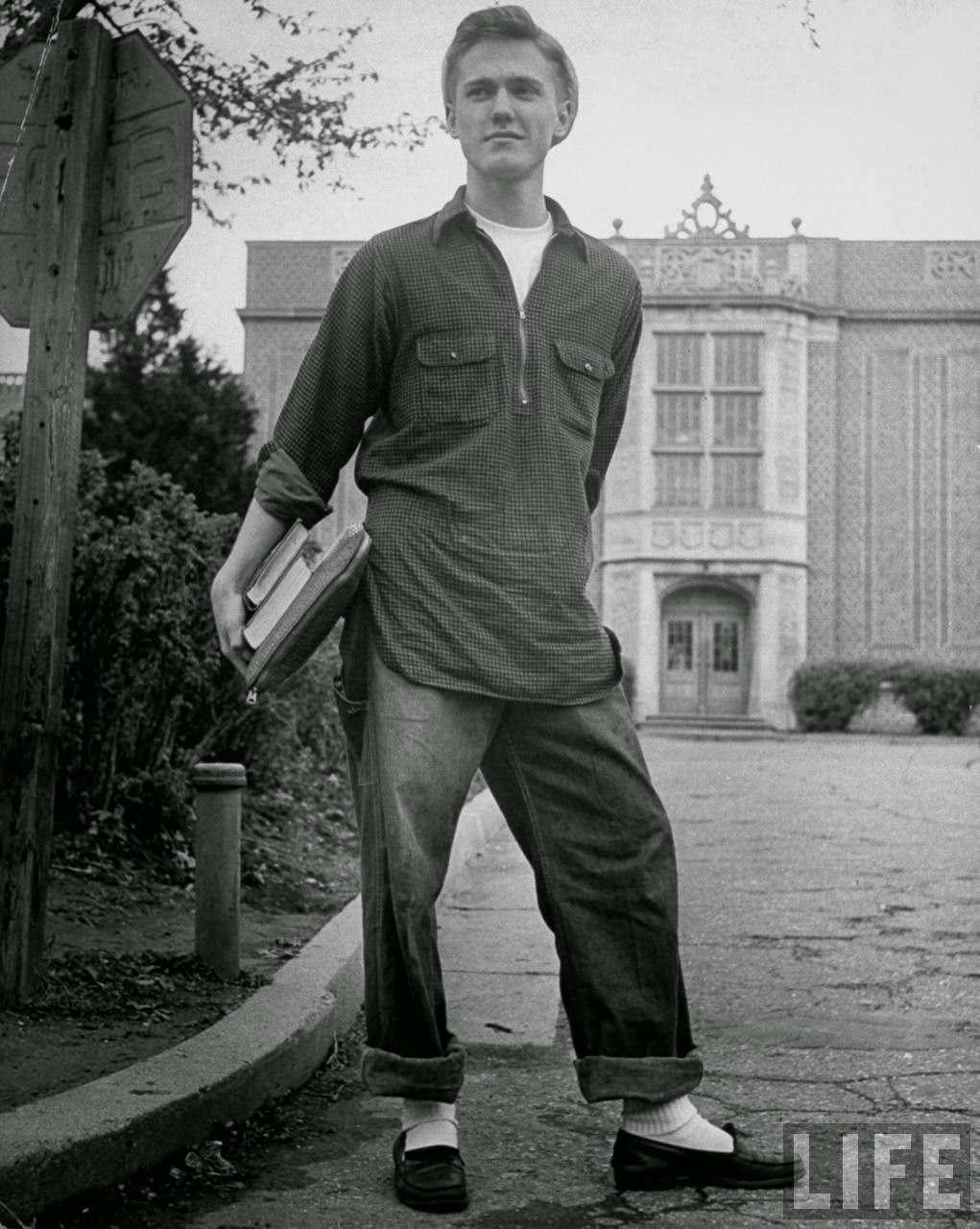 School dress of average high school boy.