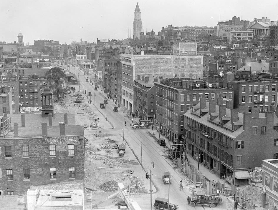 The widening of Cambridge Street, Boston