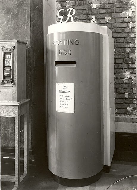 Posting box and stamp vending machine