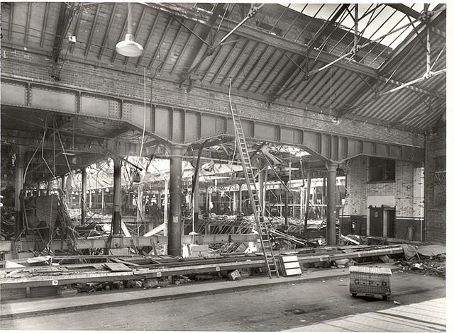 Bomb damage inside Mount Pleasant