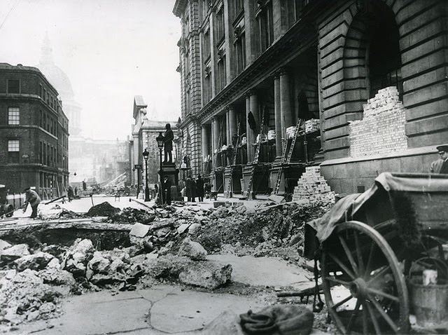 Bomb damage to King Edward Building