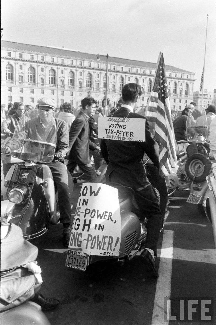 Like Angry Hornets: Vintage Photos of the Great California Motor Scooter War of the 1960s
