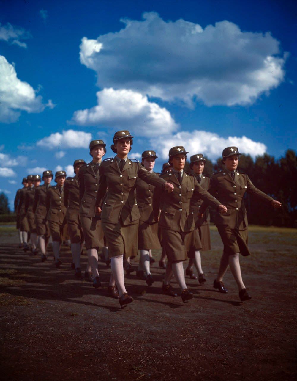 CWAC platoon marching
