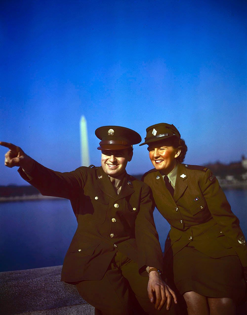 CWAC with U.S. Servicemen