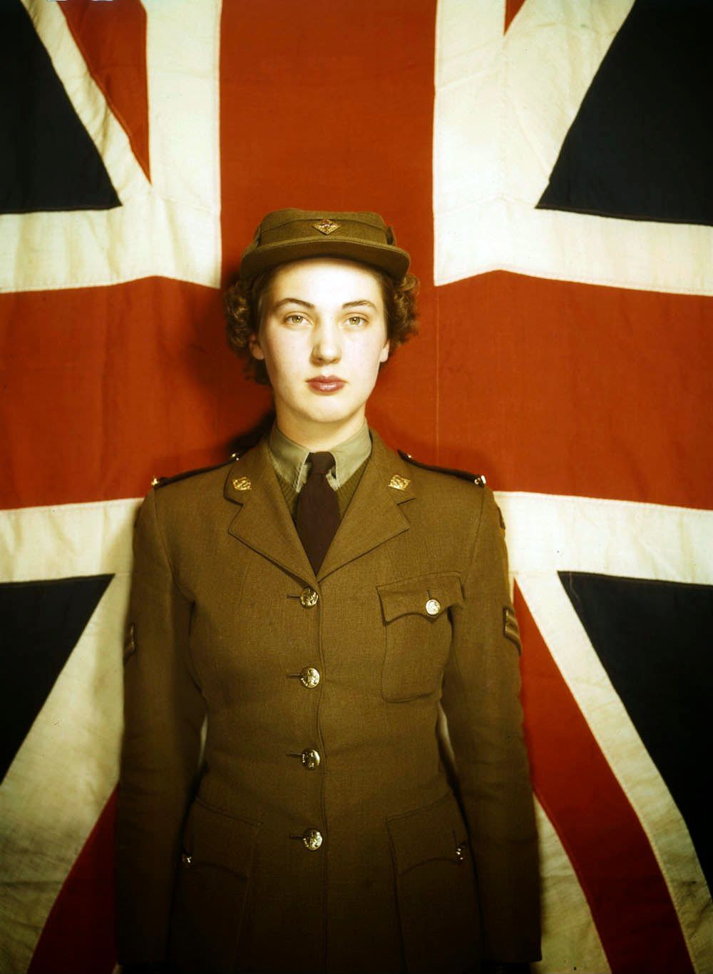 CWAC in front of Union Jack